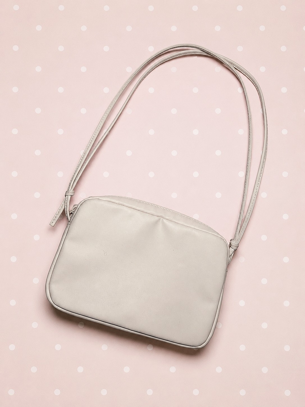 H&M Cream Mini Shoulder Bag With Zipper